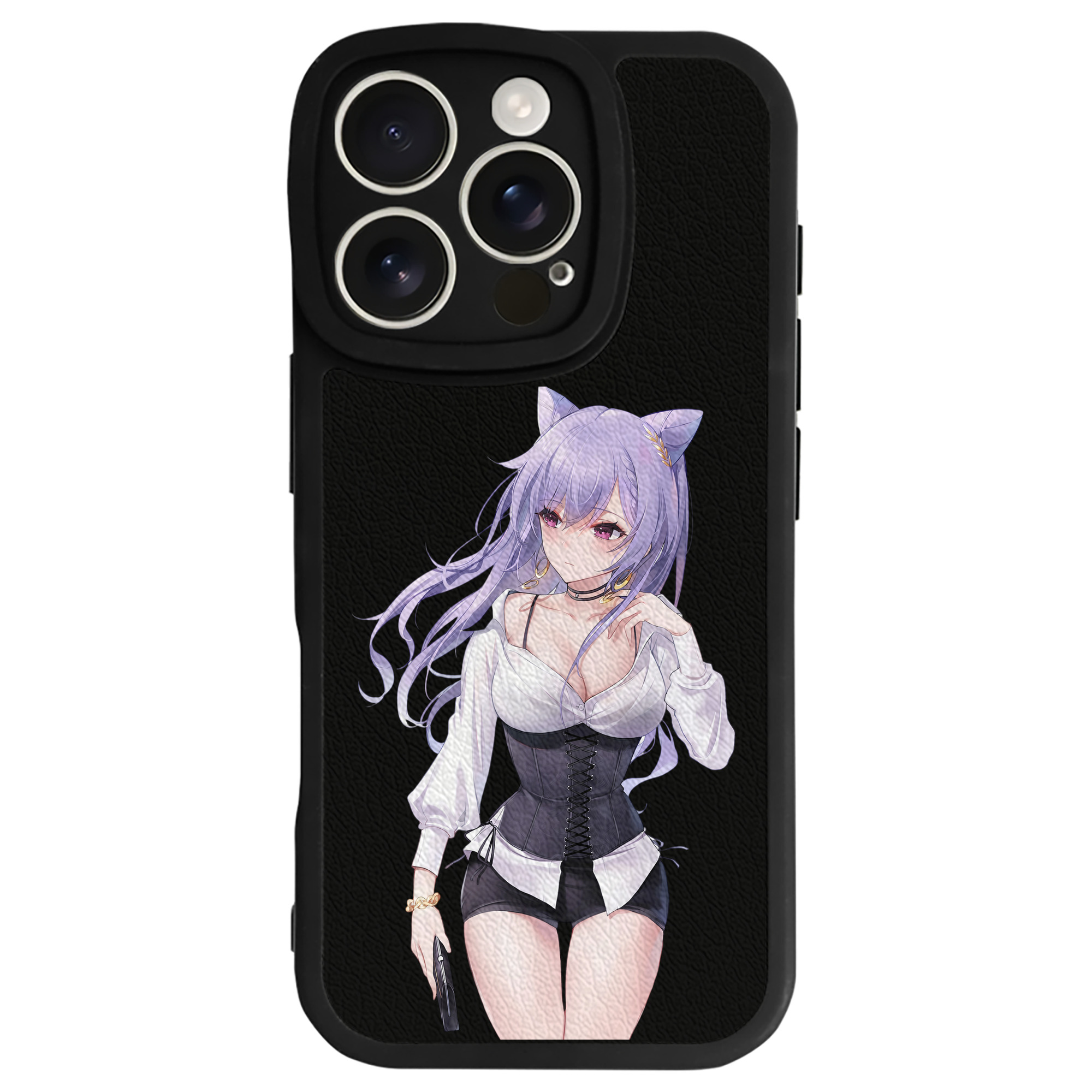 げんし神 刻晴 こくせい genshin Kokusei 【iPhone 16シリーズ対応】シリコンスマホケース（レザー調） 材質：シリコン